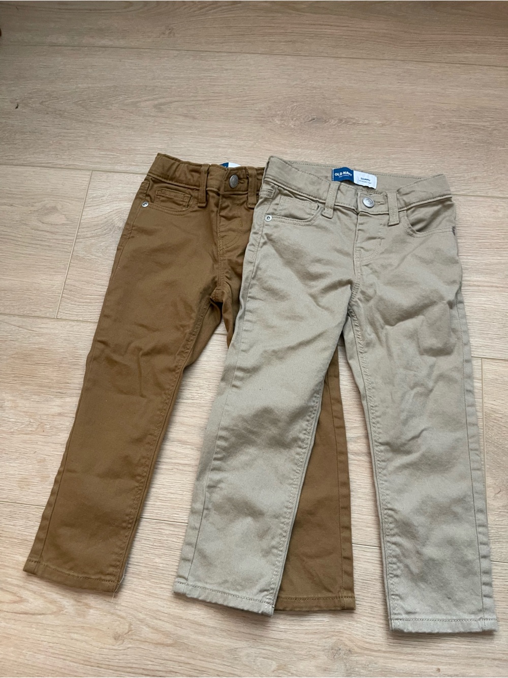 Old Navy Boys' Chino Pants in Beige and Brown